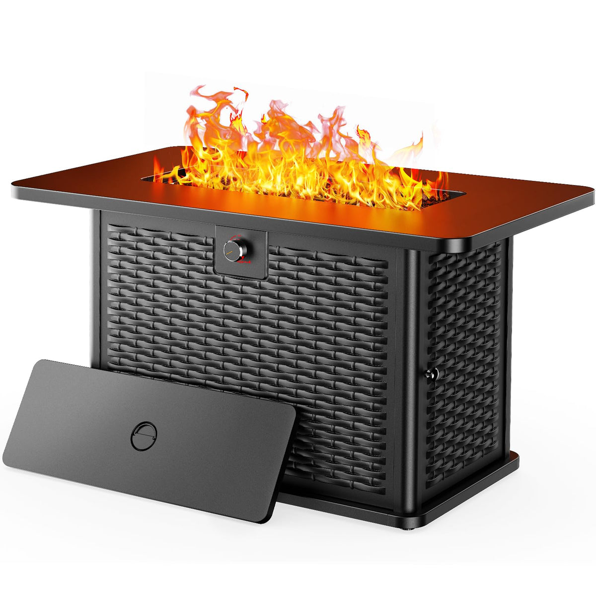 Ciays 43 Inch Rectangular Propane Fire Pit Table